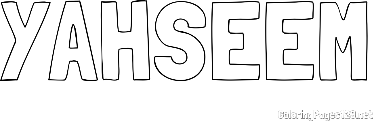 YAHSEEM Coloring Page