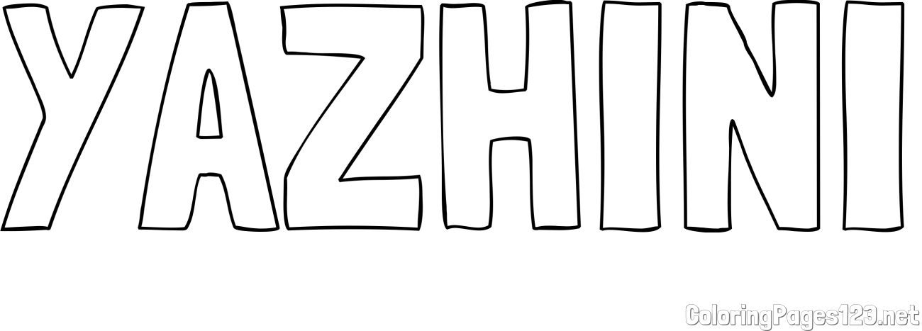 YAZHINI Coloring Page