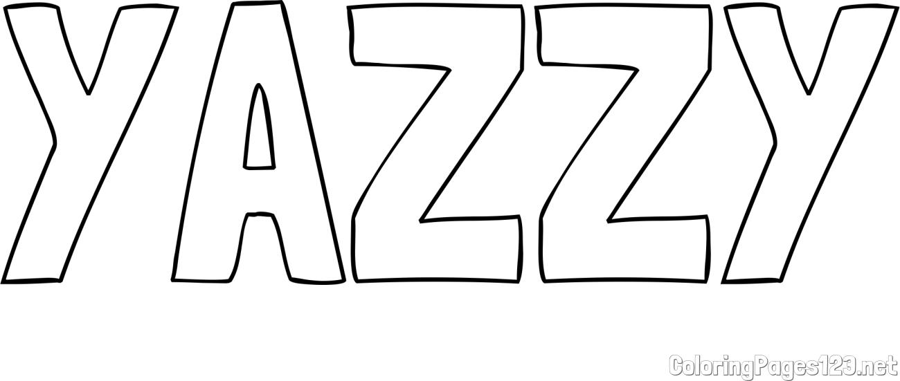 YAZZY Coloring Page