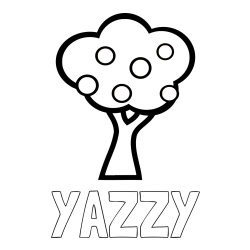 Online Created Coloring Page - YAZZY Coloring Page and Apple Tree Coloring Page