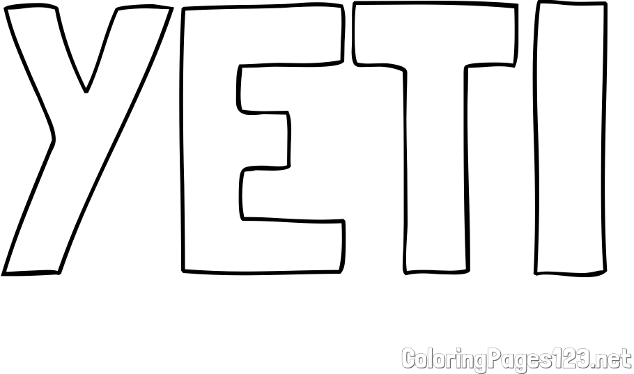 YETI Coloring Page