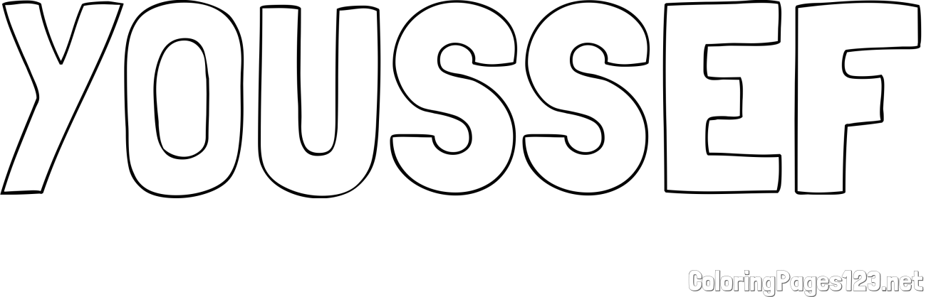 YOUSSEF Coloring Page