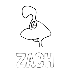 Online Created Coloring Page - ZACH Coloring Page and Confused Alien Coloring Page for Kids