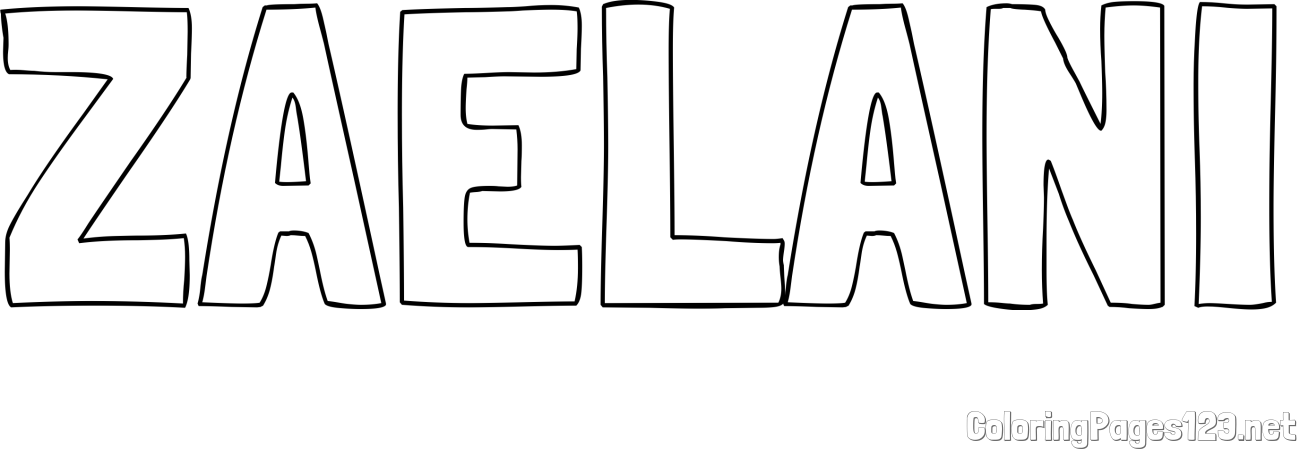 ZAELANI Coloring Page
