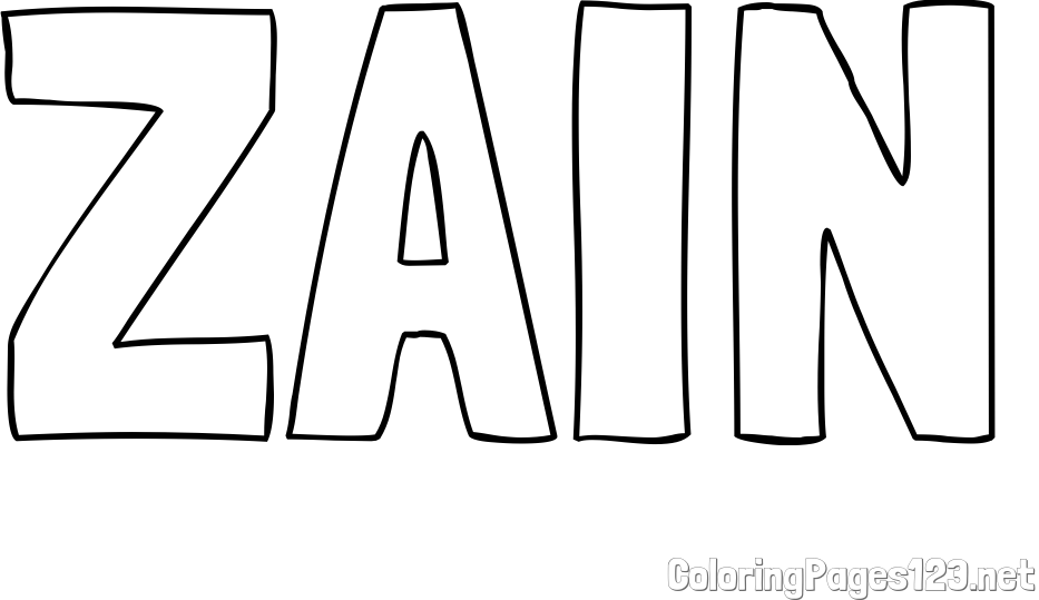 ZAIN Coloring Page