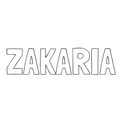 Online Created Coloring Page - ZAKARIA Coloring Page