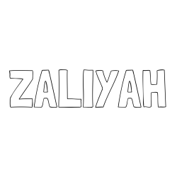 Online Created Coloring Page - ZALIYAH Coloring Page