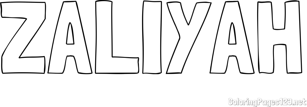 ZALIYAH Coloring Page