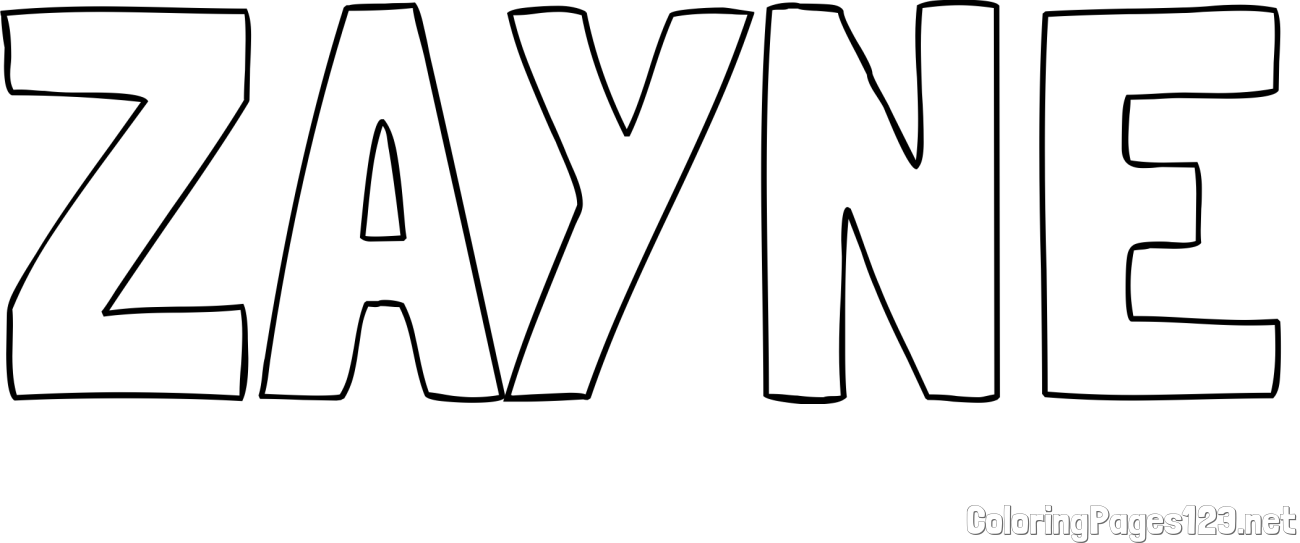 ZAYNE Coloring Page