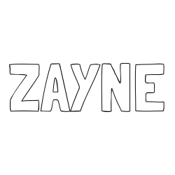 ZAYNE Coloring Page