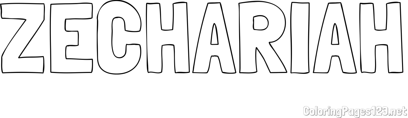 ZECHARIAH Coloring Page