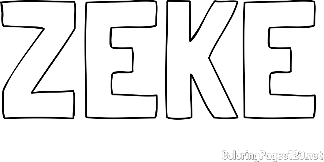 ZEKE Coloring Page