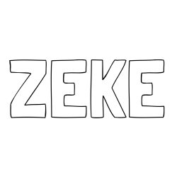 Online Created Coloring Page - ZEKE Coloring Page