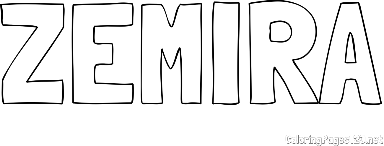 ZEMIRA Coloring Page