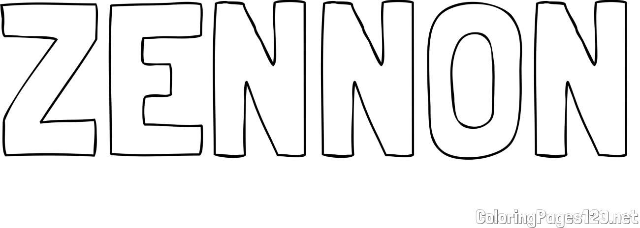 ZENNON Coloring Page