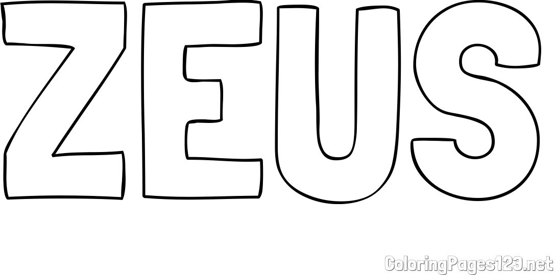 ZEUS Coloring Page