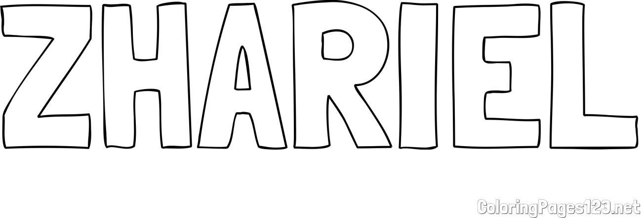 ZHARIEL Coloring Page