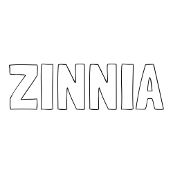 Online Created Coloring Page - ZINNIA Coloring Page