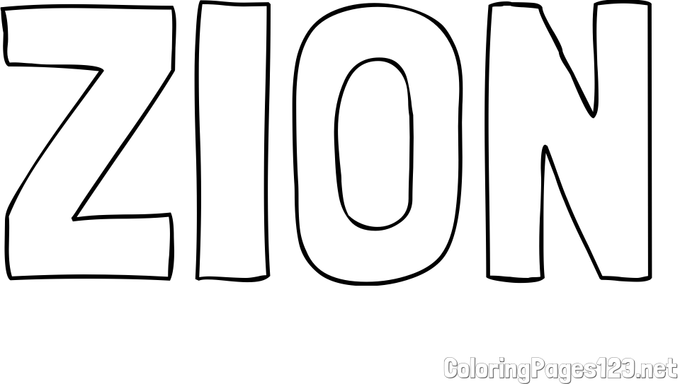 ZION Coloring Page